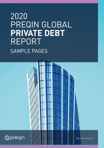 2020 Preqin Global Private Debt Report