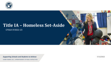 Title IA Homeless Set-Aside