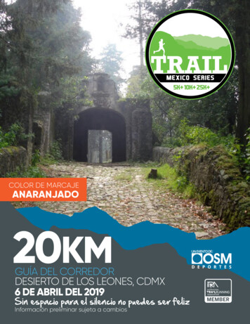 COLOR DE MARCAJE ANARANJADO KM - Ultra Trail México Series
