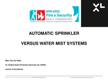 Automatic Sprinklers Versus Water Mist - PROTEGER