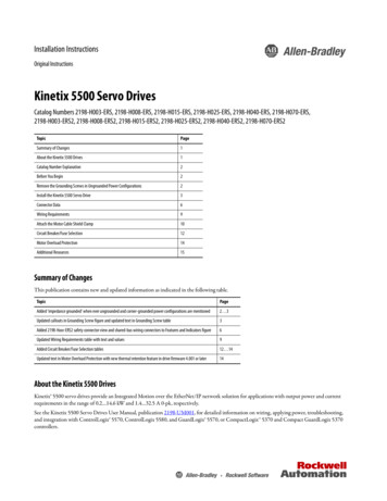 Kinetix 5500 Servo Drives Installation Instructions