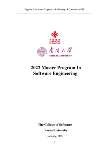 2022 Master Program In Software Engineering - Capechi 