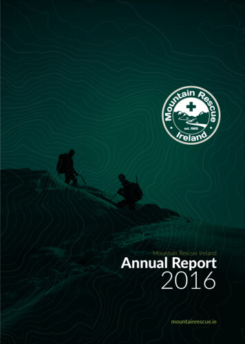 Mountain Rescue Ireland Annual Report 2016