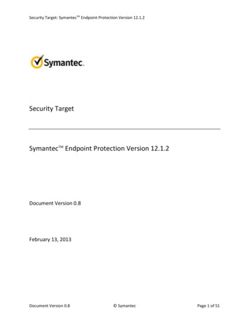 Security Target Symantec Endpoint Protection Version 12.1