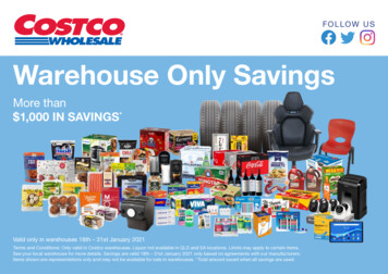 Warehouse Only Savings - Costco