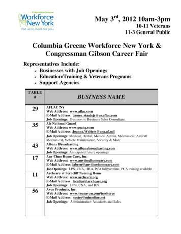 Columbia Greene Workforce New York & Congressman Gibson Career Fair