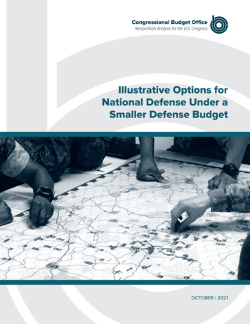 Illustrative Options For National Defense Under A Smaller Defense Budget