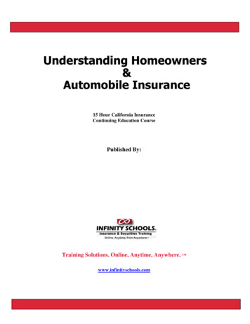 Homeowners, Automobile Insurance - Infinity Schools