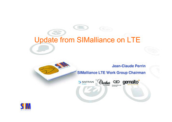 Update From SIMalliance On LTE - RuimTools