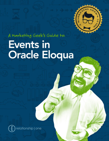 A Marketing Geeks Guide To Events In Oracle Eloqua