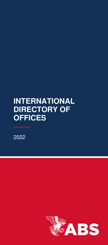 INTERNATIONAL DIRECTORY OF OFFICES - Eagle 