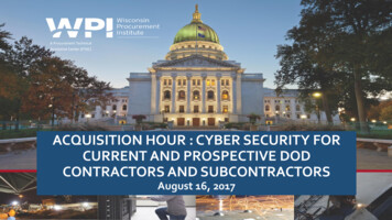 Acquisition Hour : Cyber Security For Current And Prospective Dod .