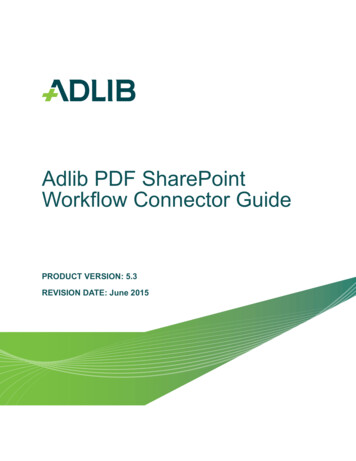 Adlib PDF SharePoint Workflow Connector Guide