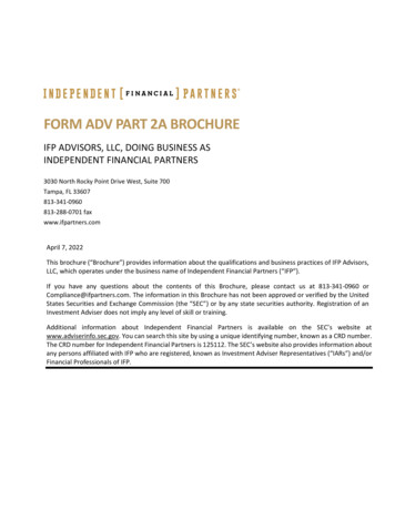 FORM ADV PART 2A RO HURE - Ifpartners 