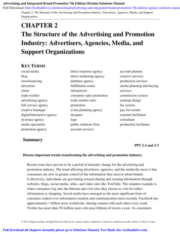 The Structure Of The Advertising And Promotion Industry: Advertisers .