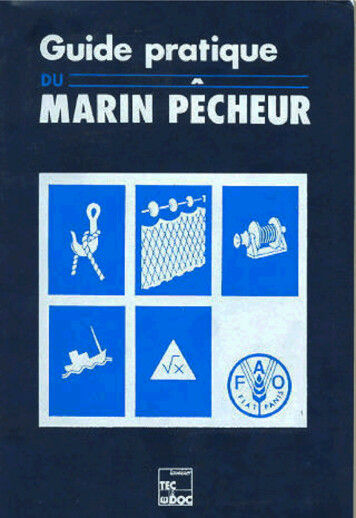 GUIDE PRATIQUE MARIN PÊCHEUR - Food And Agriculture Organization