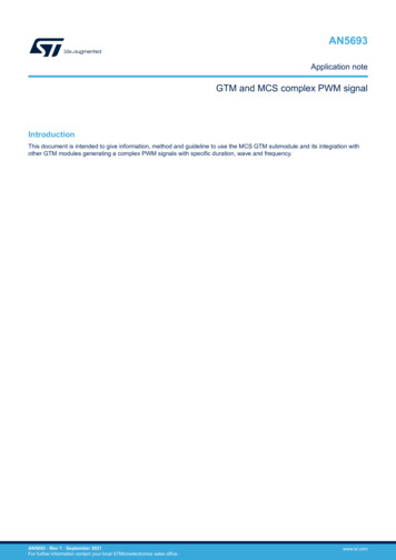 GTM And MCS Complex PWM Signal - Application Note