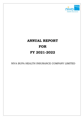ANNUAL REPORT FOR FY 2021-2022 - Max Bupa