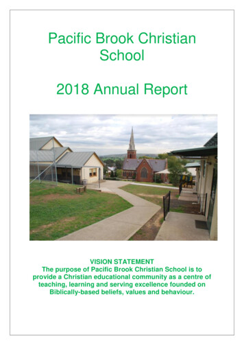 Pacific Brook Christian School 2018 Annual Report