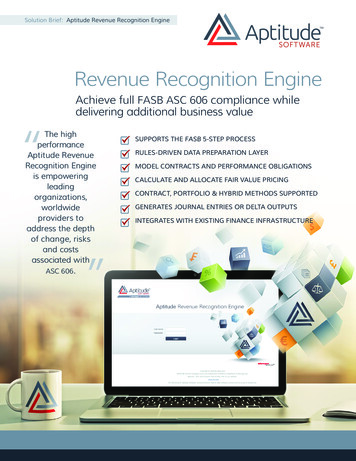 Revenue Recognition Engine - Aptitude Software
