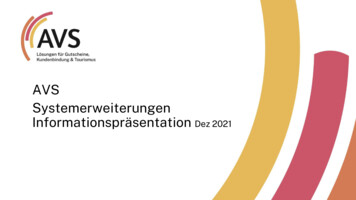 AVS Systemerweiterungen Informationspräsentation Dez 2021