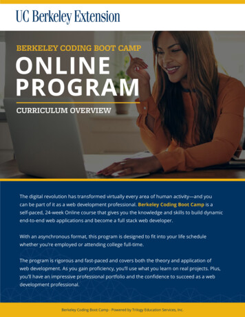 Berkeley Coding Boot Camp Online Program