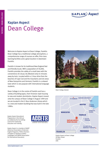 School - DEAN Kaplan Aspect Dean College