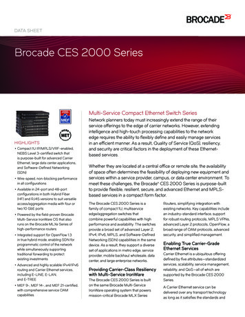 Brocade CES 2000 Series Data Sheet