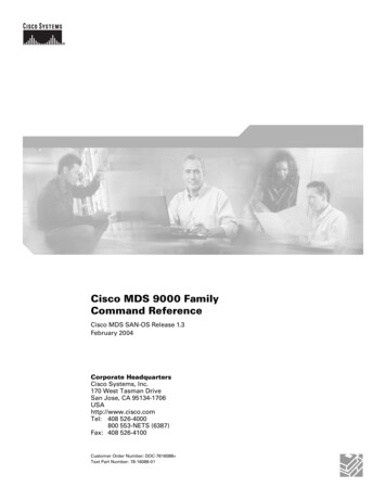 Cisco MDS 9000 Family Command Reference - HP