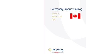 Veterinary Product Catalog - JnJ Animal Health