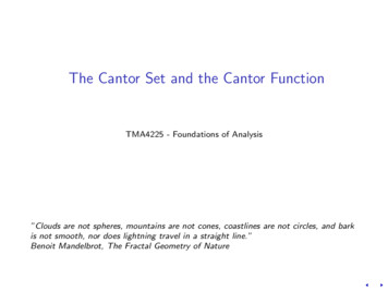 The Cantor Set And The Cantor Function - NTNU
