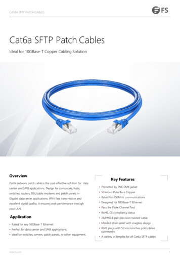 Cat6a SFTP Patch Cable Datsheet - FS
