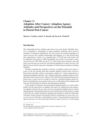 Chapter 11 Adoption After Cancer: Adoption Agency Attitudes And .