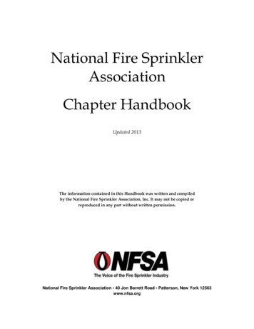 National Fire Sprinkler Association Chapter Handbook