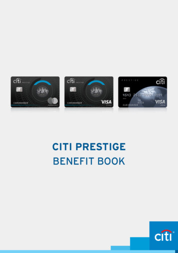 LO Prestige Benefit Book Jun'21 EN 01 - Citibank Thailand