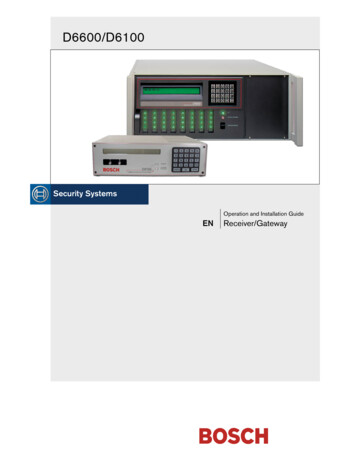 4998122704F D6600 6100 O&I Guide - Bosch-securitysystems.cz