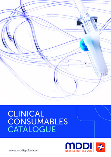 CLINICAL CONSUMABLES CATALOGUE - MDDI Global