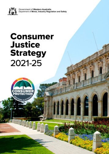 Consumer Justice Strategy - Department Of Commerce