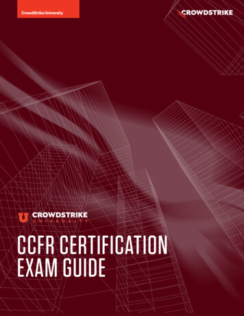Ccfr Certification Exam Guide