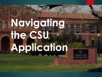 Navigating The CSU Application - Sanmarin.nusd 