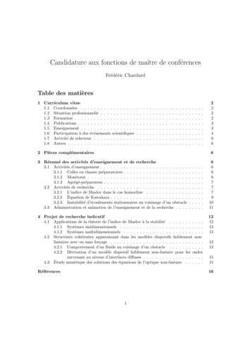 Candidature Aux Fonctions De Ma Tre De Conf Erences - Univ-st-etienne.fr