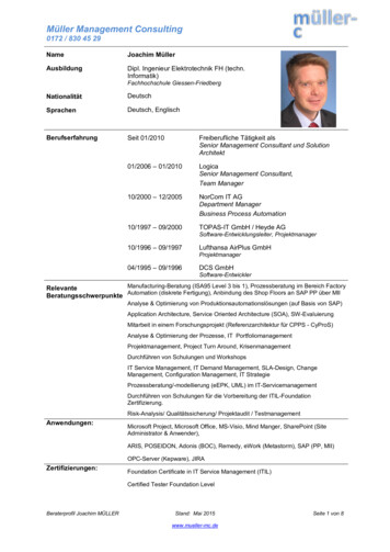 Müller Management Consulting - Mueller-mc.de