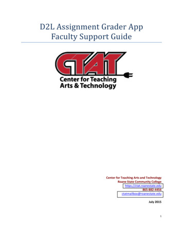 D2L Assignment Grader App Faculty Support Guide