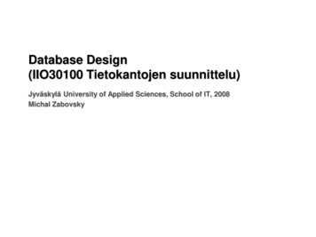 Database Design (IIO30100 Tietokantojen Suunnittelu) - JAMK
