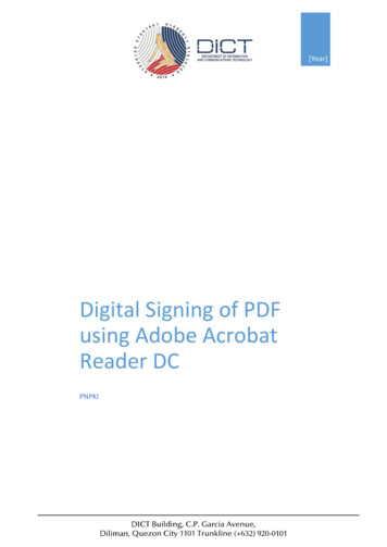 Digital Signing Of PDF Using Adobe Acrobat Reader DC