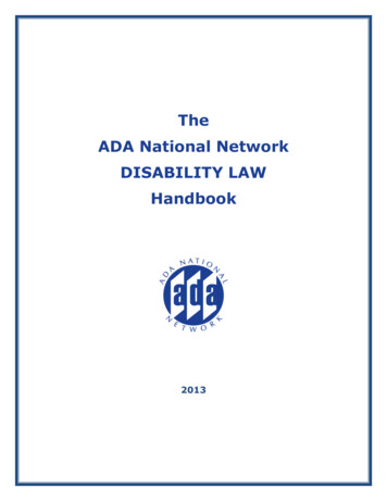 The ADA National Network DISABILITY LAW Handbook