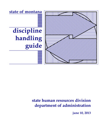 Discipline Handline Guide - Montana