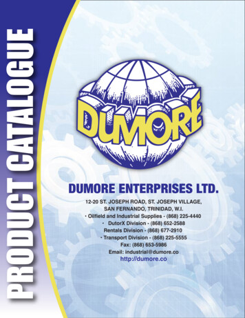 Dumore Enterprises Product Catalogue Industrial June 2018