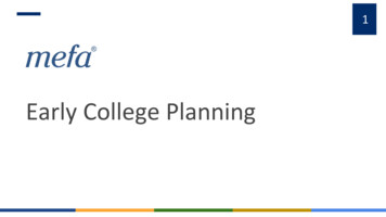 Early College Planning - Mefa 