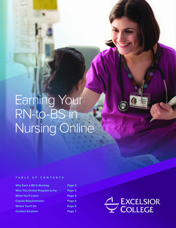 Earning Your RN-to-BS In Nursing Online - Excelsior College